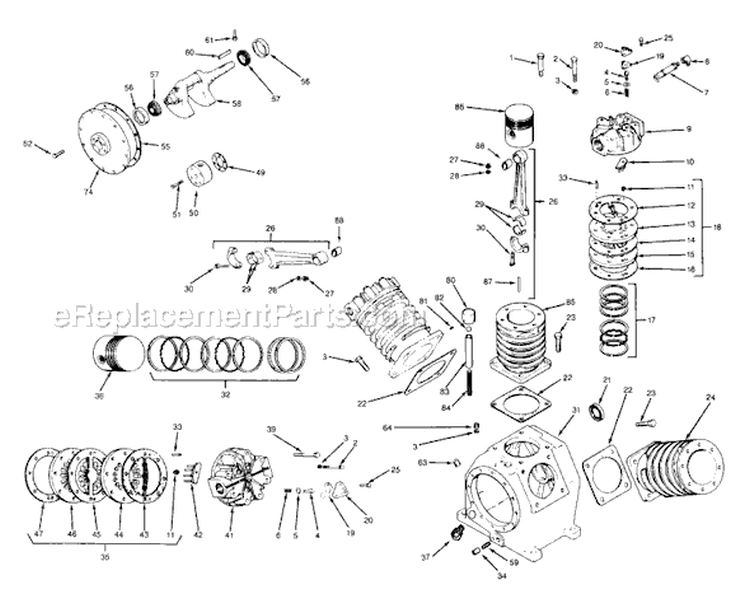 Page C Diagram and Parts List for CI153120H5 2001 Campbell Hausfeld Compressor